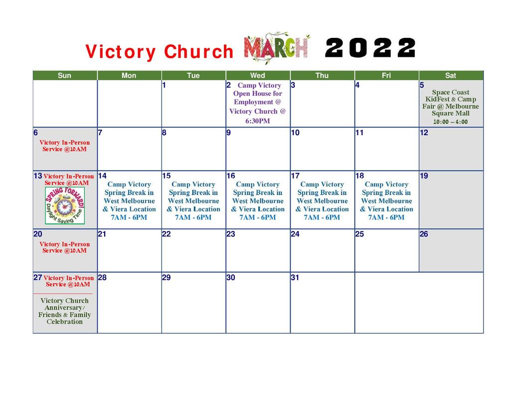 Victory Church March 2022